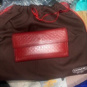 Coach Wallet+ Checkbook includes Dust Bag